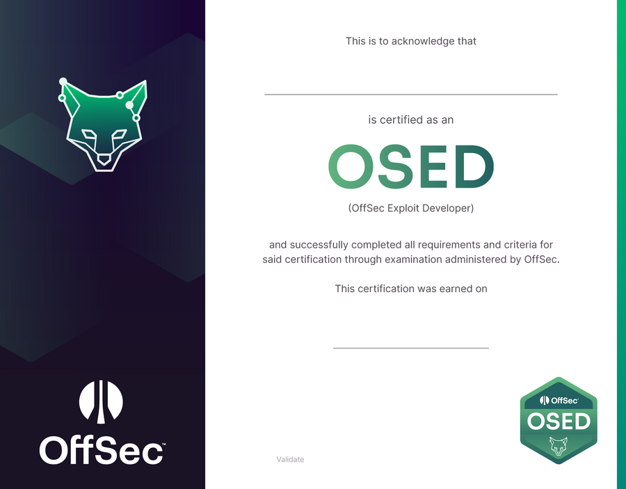 OffSec Exploit Developer (OSED)